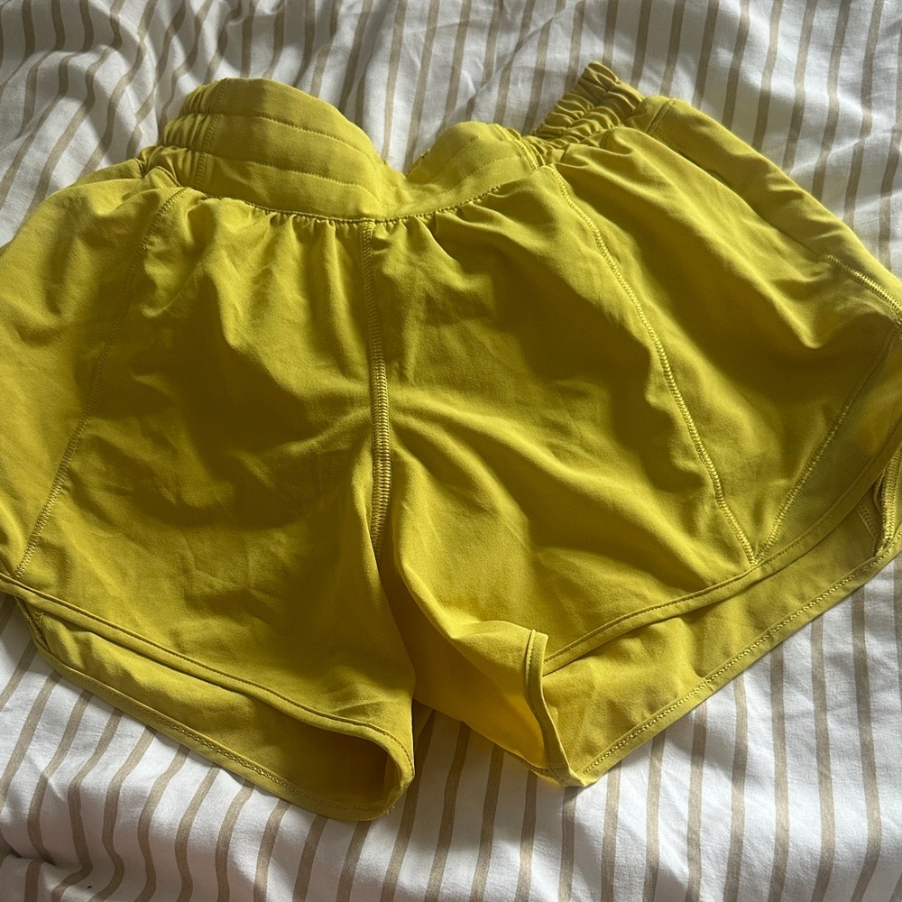 Lululemon Athletica Vibrant Yellow Athletic Shorts